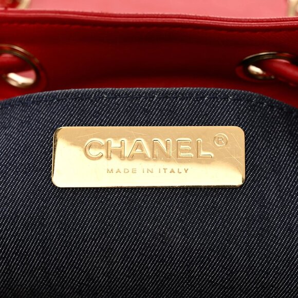 Chanel Lambskin CC Mania Backpack Red Shoulder Bag - Picture 5 of 9